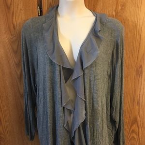 Lightweight t-shirt material cardigan